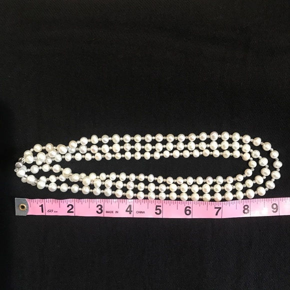 925 Bead & Fresh Water Pearl Necklace - Picture 4 of 7